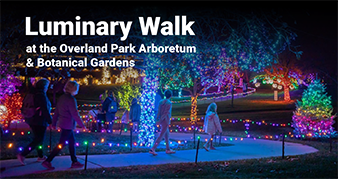 Luminary Walk at the Overland Park Arboretum and Botanical Gardens