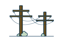 Payment graphic Power lines graphic